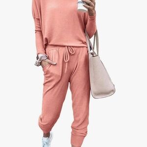 Women's Peach Lounge Set